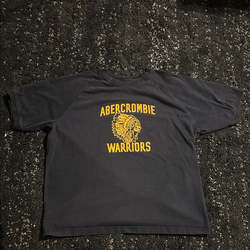 Abercrombie & Fitch Black Tee with Yellow Graphic